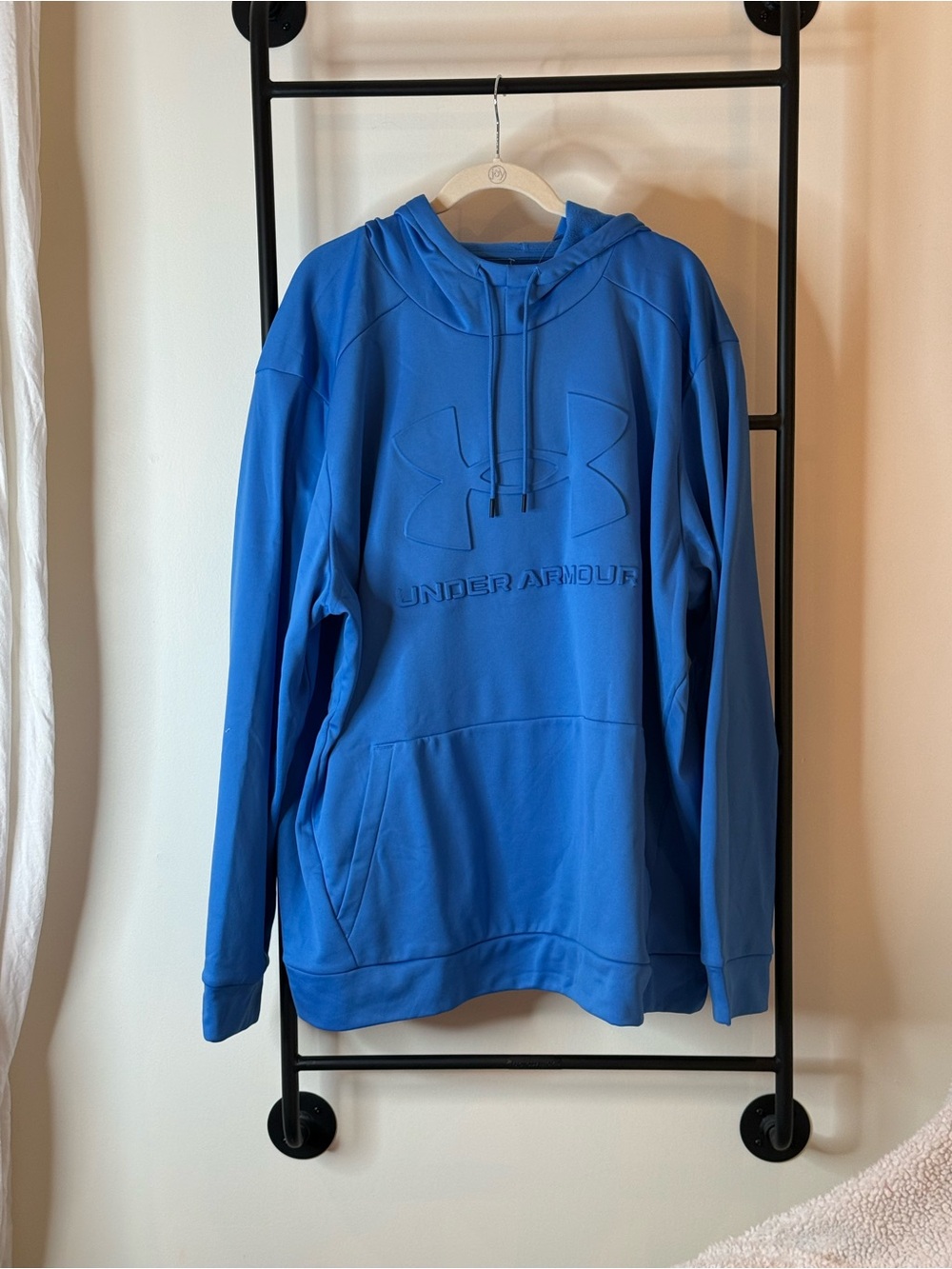 Under Armour Men’s Blue Atlantis Pullover Hoodie with Embossed Logo - Picture 4 of 7